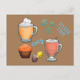 ホットココアコーヒーコージハイゲタイム ポストカード