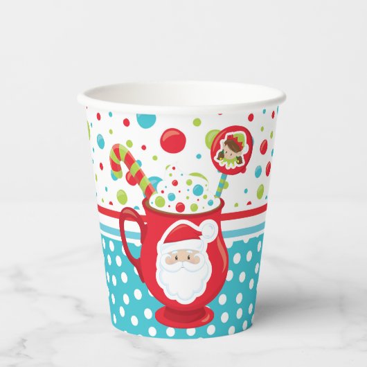 ホットココアサンタマグクリスマスのおもてなし 紙コップ (正面)