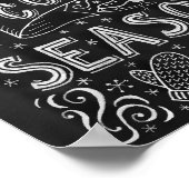 ホットココアシーズンチョークハンドレタリング引用文 ポスター (角)