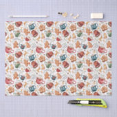 ホットココアジンジャーブレッド素朴クリスマス 薄葉紙 (クラフト)