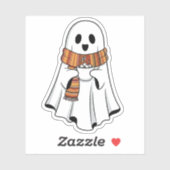 ホットココアステッカー付き可愛い幽霊 シール (シート)