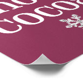 ホットココアスノーフレークパーティー標識 ポスター (角)