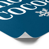 ホットココアスノーフレークパーティー標識 ポスター (角)