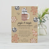 ホットココアチョコレートクッキー クリスマスパーティ 招待状 (スタンド正面)