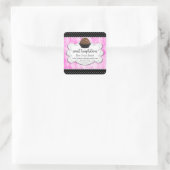 ホットココアチョコレートボムスクエアステッカー スクエアシール (バッグ)