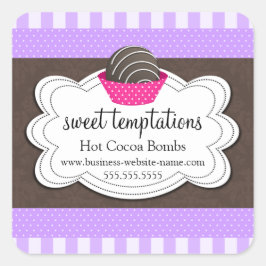 ホットココアチョコレート爆弾スクエアステッカー スクエアシール