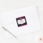 ホットココアチョコレート爆弾スクエアステッカー スクエアシール (封筒)