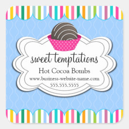 ホットココアチョコレート爆弾スクエアステッカー スクエアシール