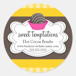 ホットココアチョコレート爆弾スクエアステッカー ラウンドシール