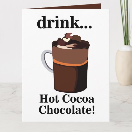 ホットココアチョコレート誕生日 カード (正面)