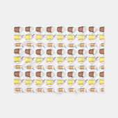 ホットココアバター付きラムエッグノグ温かい冬の飲み物 フリースブランケット (正面(横))