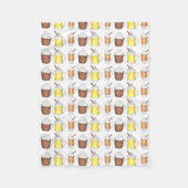 ホットココアバター付きラムエッグノグ温かい冬の飲み物 フリースブランケット (正面)