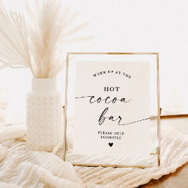 ホットココアバーサインモダン、ミニマリストホットココア ポスター