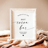 ホットココアバーサインモダン、ミニマリストホットココア ポスター