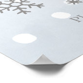 ホットココアバーサイン冬の赤ちゃんシャワーのサイン ポスター (角)