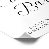 ホットココアバーシックブライダルシャワーまたは結婚のサイン ポスター (角)