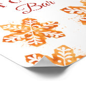 ホットココアバージンジャーブレッドCookieクリスマス ポスター (角)