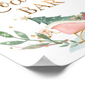 ホットココアバーチョコレートスレーガール誕生日サイン ポスター (角)