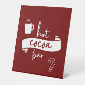 ホットココアバーテーブルトップサイン 台座サイン (正面)