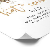 ホットココアバー徴候。ウッドランド森林ホットココアバー ポスター (角)