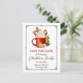 ホットココアフェスティバル |クリスマスパーティー日付の保存 案内ポストカード (スタンド正面)