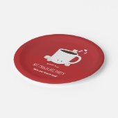 ホットココアホットチョコレートおもしろいクリスマスパーティー ペーパープレート (アングル)