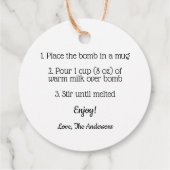 ホットココアボムラベル フェイバータグ (裏面)