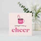 ホットココアマグカップ付きクリスマス応援 シーズンカード (スタンド正面)