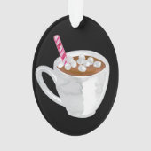 ホットココアマグパーソナライズされたオーナメント オーナメント (裏面)