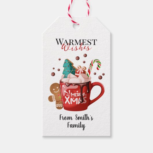 ホットココアマグ ホリデーギフト クリスマス ギフトタグ (正面)
