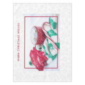 ホットココアマーシュマロ&キャンディーケーンクリスマス テーブルクロス (正面)