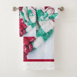 ホットココアマーシュマロ&キャンディーケーンクリスマス バスタオルセット