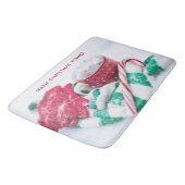 ホットココアマーシュマロ&キャンディーケーンクリスマス バスマット (アングル)