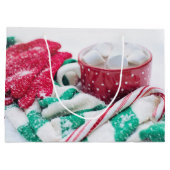 ホットココアマーシュマロ&キャンディーケーンクリスマス ラージペーパーバッグ (裏面)