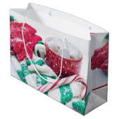 ホットココアマーシュマロ&キャンディーケーンクリスマス ラージペーパーバッグ (裏面アングル)
