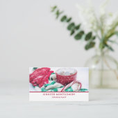ホットココアマーシュマロ&キャンディーケーンクリスマス 名刺 (スタンド正面)