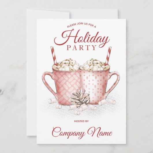 ホットココアムグストホ企業のリデーパーティ 招待状 (正面)