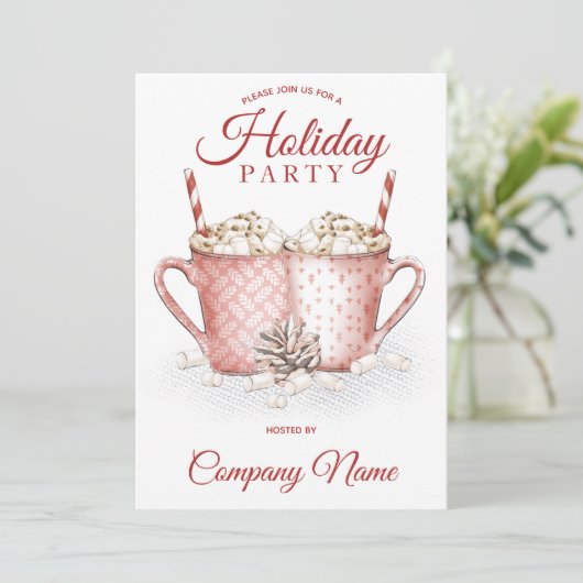 ホットココアムグストホ企業のリデーパーティ 招待状 (スタンド正面)