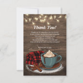 ホットココアモダンコージー素朴ベビーシャワー サンキューカード (正面)