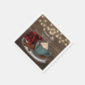 ホットココアモダンコージー素朴ベビーシャワー スタンダードカクテルナプキン (角)