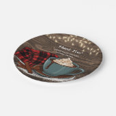 ホットココアモダンコージー素朴ベビーシャワー ペーパープレート (アングル)