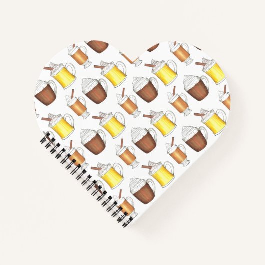 ホットココアラムエグノグウィンターホリデードリンククリスマス ノートブック (正面)