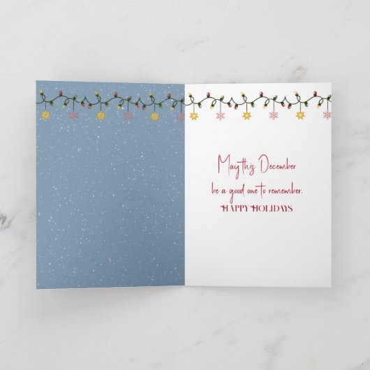 ホットココア付き窓のクリスマスマウス カード (内部)