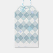 ホットココア冬の雪片を振りかける赤ちゃんシャワー ギフトタグ (裏面)