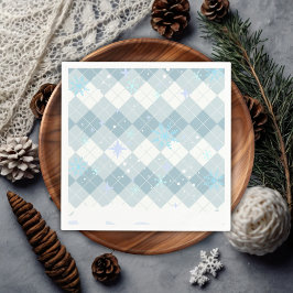 ホットココア冬の雪片を振りかける赤ちゃんシャワー スタンダードカクテルナプキン