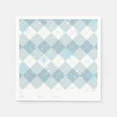 ホットココア冬の雪片を振りかける赤ちゃんシャワー スタンダードカクテルナプキン (正面)