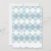 ホットココア冬の雪片を振りかける赤ちゃんシャワー 招待状 (裏面)