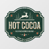 ホットココア古いファッションブレンドクリスマス ウィンドウサイン (シート)