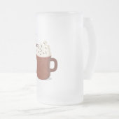 ホットココア天気 フロストグラスビールジョッキ (正面右)