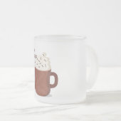 ホットココア天気 フロストグラスマグカップ (正面右)